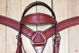 HILASON Western Genuine American Leather Horse Headstall & Breast Collar Set