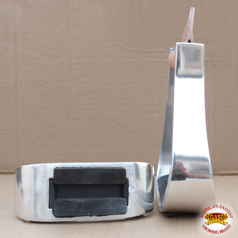 HILASON Aluminum Western Horse Saddle Stirrups Foot Grip | Non Slip