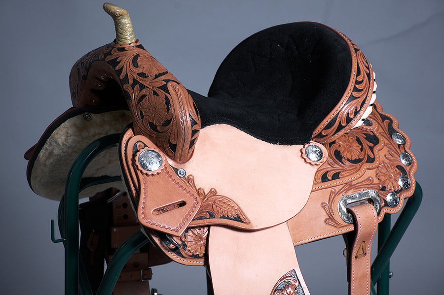 14 In Hilason Western Horse Barrel Racing Trail Pleasure American Leather Saddle Tack