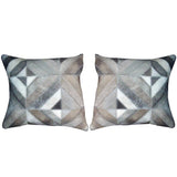 Hilason Pl503-F Cowhide Leather Hair-On Patchwork Cushion Pillow Cover