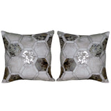 Hilason Cowhide Leather Hair-On Patchwork Cushion Pillow Cover
