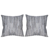 Hilason Cowhide Leather Hair-On Patchwork Cushion Pillow Cover