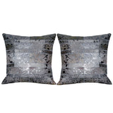 Hilason  Cowhide Leather Hair-On Patchwork Cushion Pillow Cover