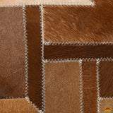 Hilason  Cowhide Leather Hair-On Patchwork Cushion Pillow Cover
