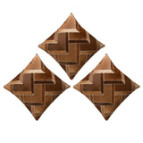 Hilason  Cowhide Leather Hair-On Patchwork Cushion Pillow Cover