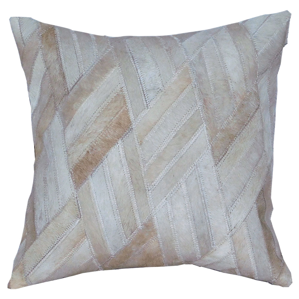 Hilason Cowhide Leather Hair-On Patchwork Cushion Pillow Cover