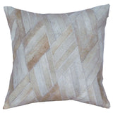 Hilason Cowhide Leather Hair-On Patchwork Cushion Pillow Cover