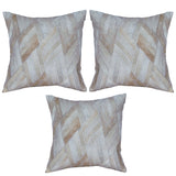 Hilason Cowhide Leather Hair-On Patchwork Cushion Pillow Cover