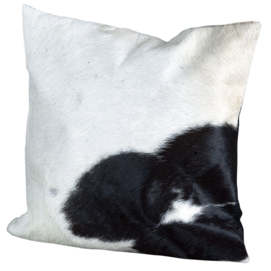 Hilason Cowhide Leather Hair-On Patchwork Cushion Pillow Cover