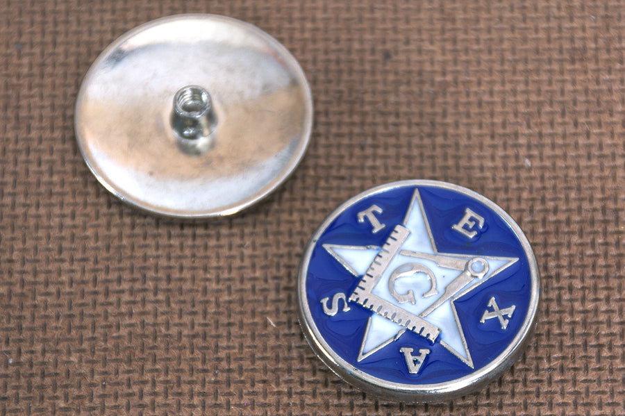 HILASON Screw Back Concho Nickel Enamel Square Compasses Saddle Horse | Western Belt Slotted Conchos