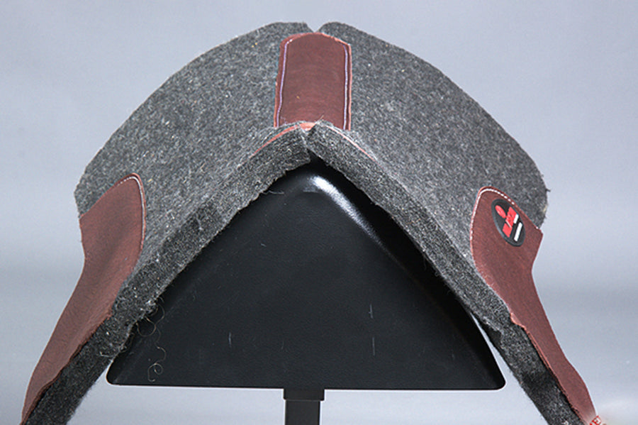 HILASON Western Wool Felt Horse Saddle Pad W/ Distressed Wear Leather Made in USA | for Horses