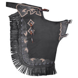 Hilason Western Adult Pro Rodeo Bronc Bull-Riding Genuine Leather Chinks Chaps