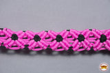 Hilason Horse Breast Collar Braided Paracord Pink / Black