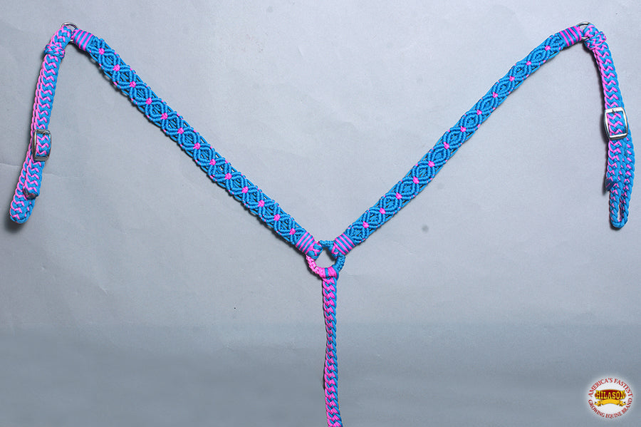 Hilason Horse Woven Breast Collar Flat Braided Paracord
