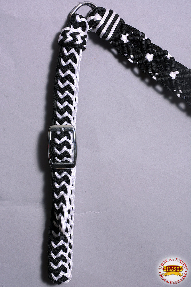 Hilason Horse Breast Collar Braided Paracord Pink / Black