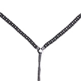 Hilason Horse Breast Collar Braided Paracord Pink / Black