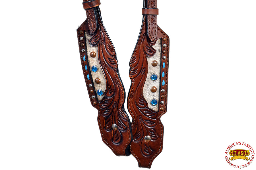 HILASON Western Horse Headstall Bridle American Leather Brown