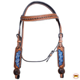Hilason Western Horse Headstall Bridle American Leather Tan