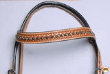 Hilason Western Horse Headstall Bridle American Leather Tan