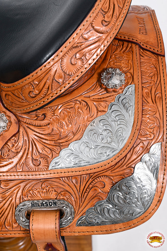 HILASON Western Horse Saddle American Leather Flex Tree Trail & Pleasure Tan | for Horses