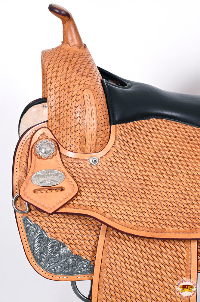 HILASON Western Horse Saddle American Leather Flex Tree Trail & Pleasure Tan | for Horses