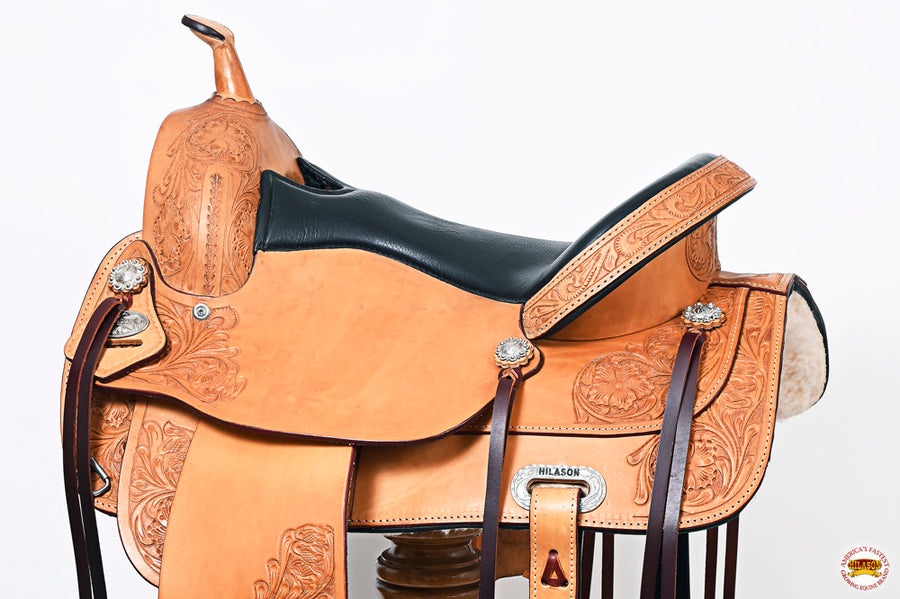 HILASON Western Horse Saddle American Leather Flex Tree Trail & Pleasure Tan | for Horses