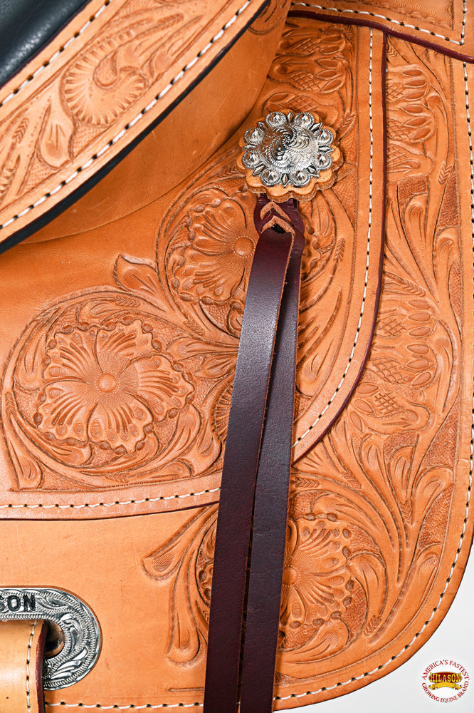 HILASON Western Horse Saddle American Leather Flex Tree Trail & Pleasure Tan | for Horses