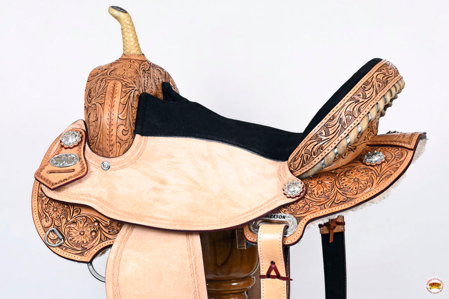 HILASON Flex Tree Western Horse Saddle American Leather Trail Barrel Racing | for Horses
