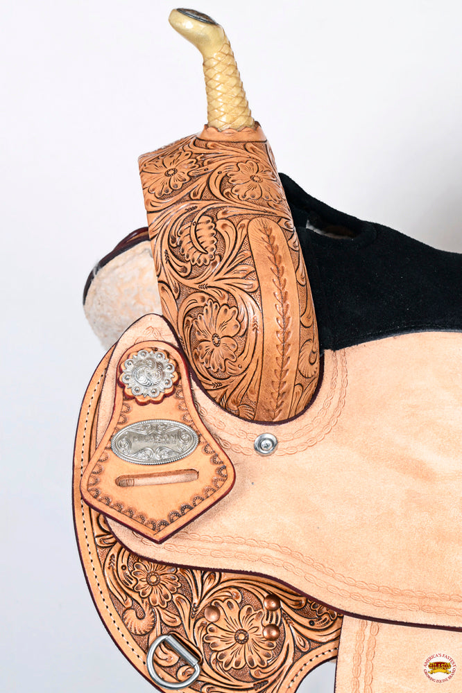 HILASON Flex Tree Western Horse Saddle American Leather Trail Barrel Racing | for Horses