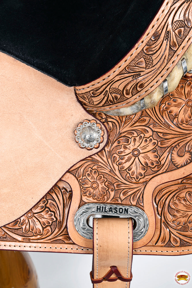 HILASON Flex Tree Western Horse Saddle American Leather Trail Barrel | for Horses