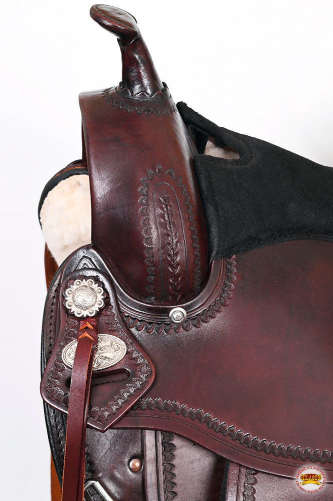 HILASON Western Horse Treeless Saddle American Leather Trail | Barrel for Horses