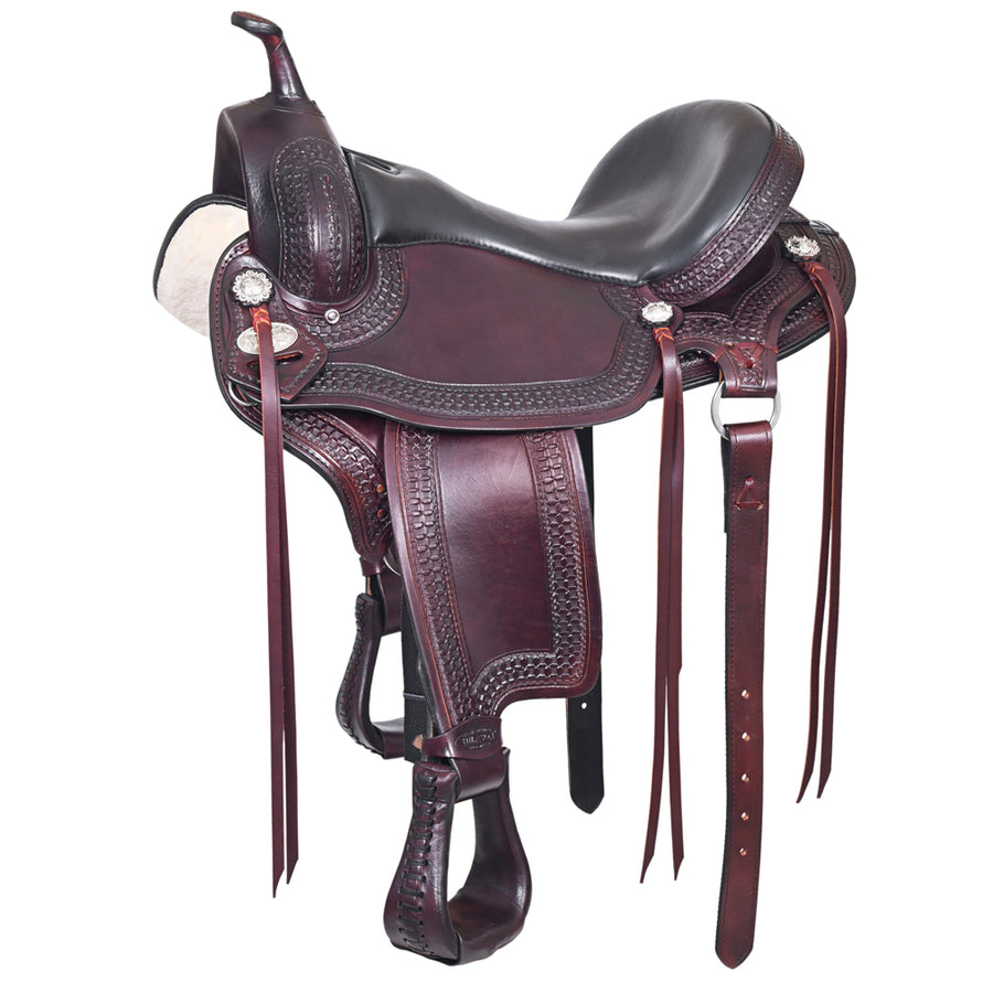16 In Hilason Gaited W. Flex Trail H. American Leather Saddle – by Hilason – Cowboy and equestrian accessories