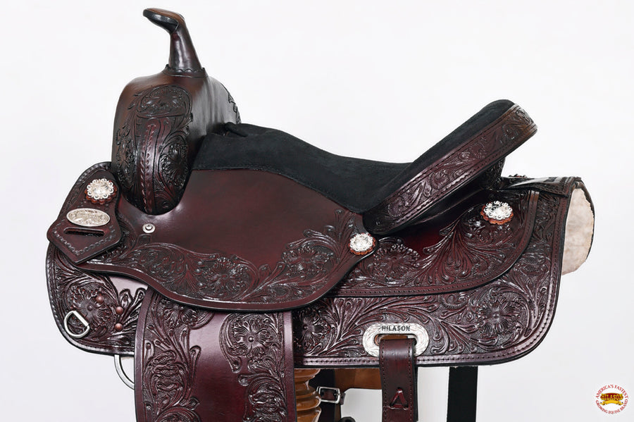 HILASON Western Draft Horse Trail Pleasure American Leather Saddle | for Horses