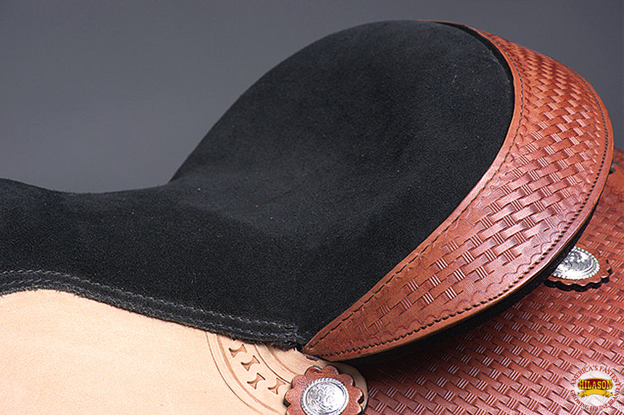 HILASON Western Horse Trail Show Saddle Synthetic Pleasure Riding | Hand Tooled Ranch roping Leather For Horses
