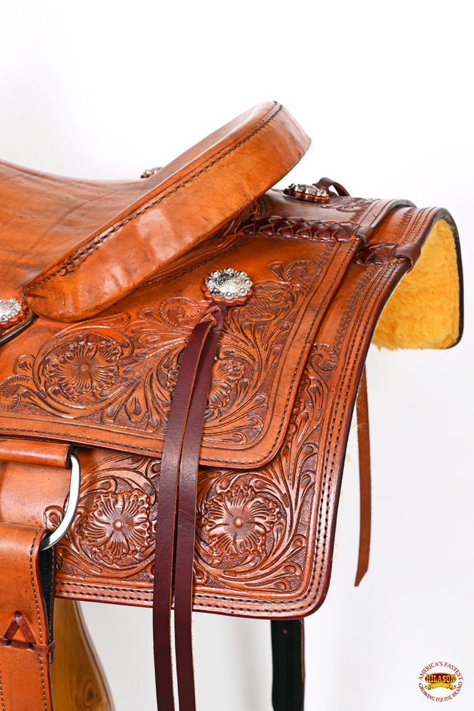 HILASON Western Horse Cutting Cutter Trail Pleasure American Leather Saddle