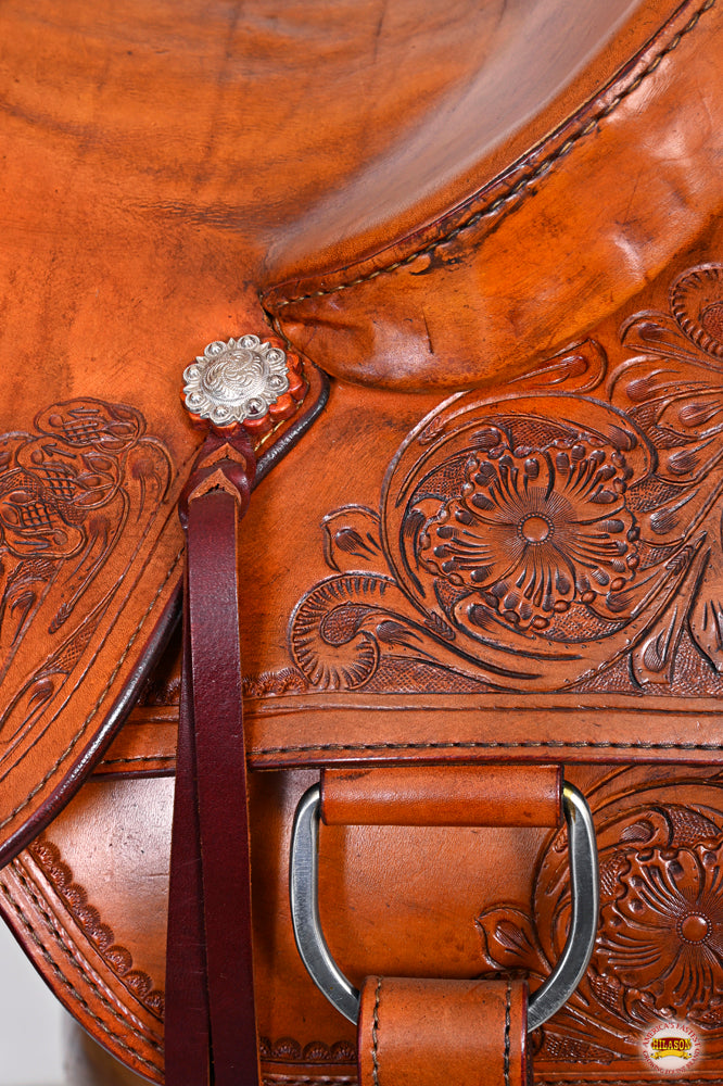 HILASON Western Horse Cutting Cutter Trail Pleasure American Leather Saddle