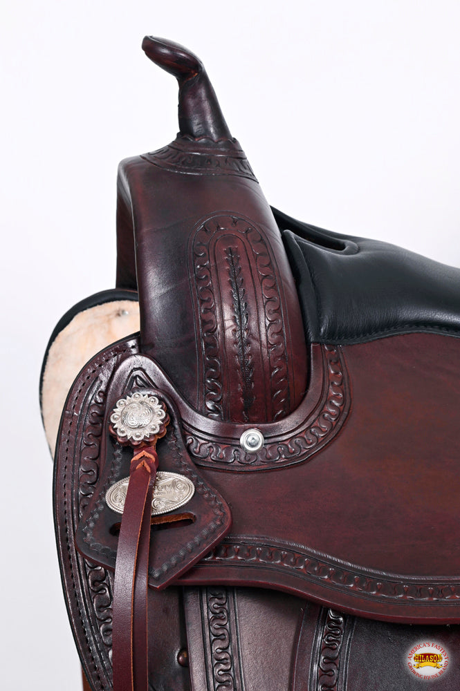 HILASON Western Horse Saddle American Leather Flex Tree Trail & Pleasure Chocolate Brown | for Horses