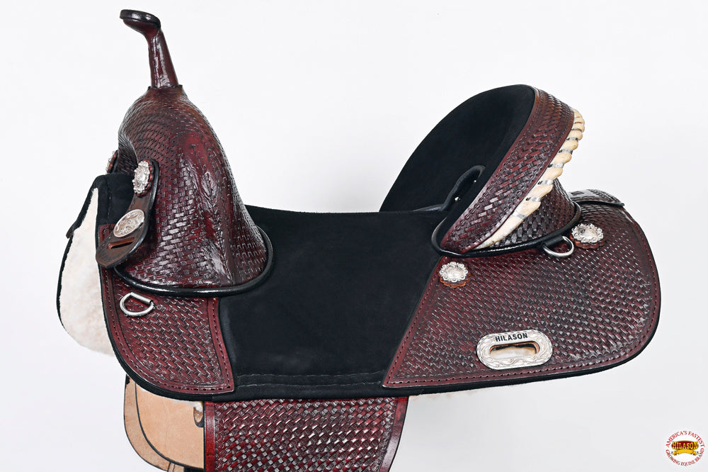 Hilason Western Horse Saddle Treeless Trail Genuine American Leather