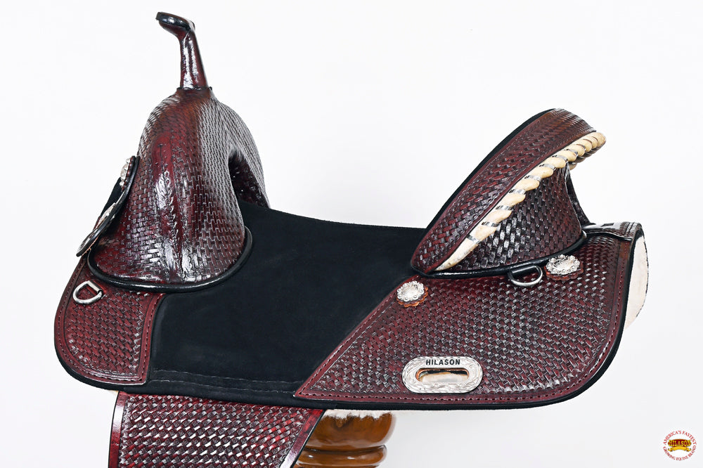 Hilason Western Horse Saddle Treeless Trail Genuine American Leather