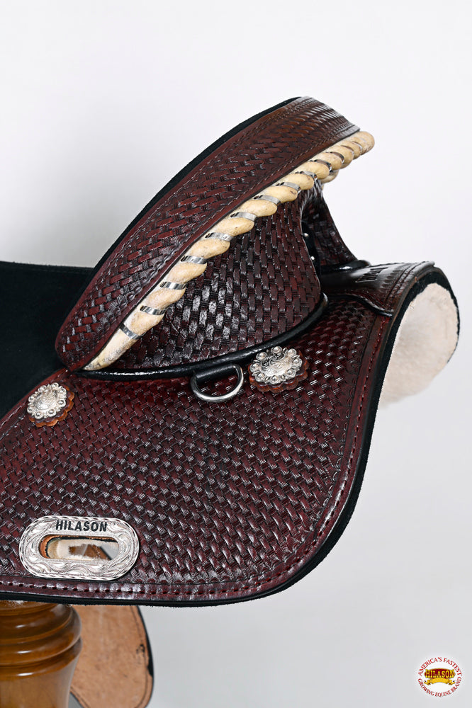 Hilason Western Horse Saddle Treeless Trail Genuine American Leather