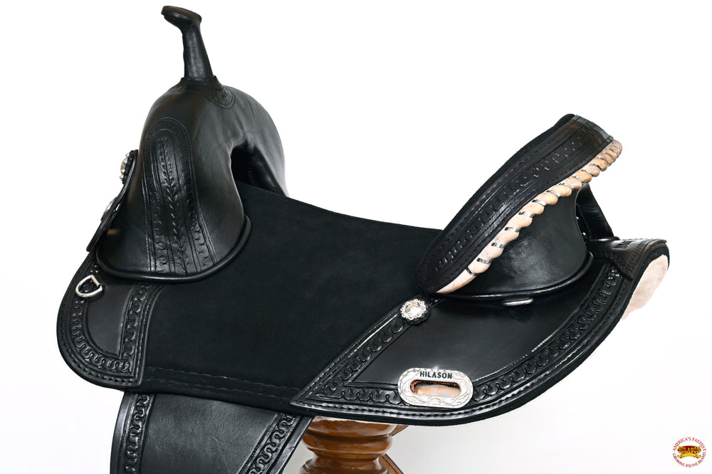 Hilason Western Horse Saddle Treeless Trail Racing Genuine American Leather
