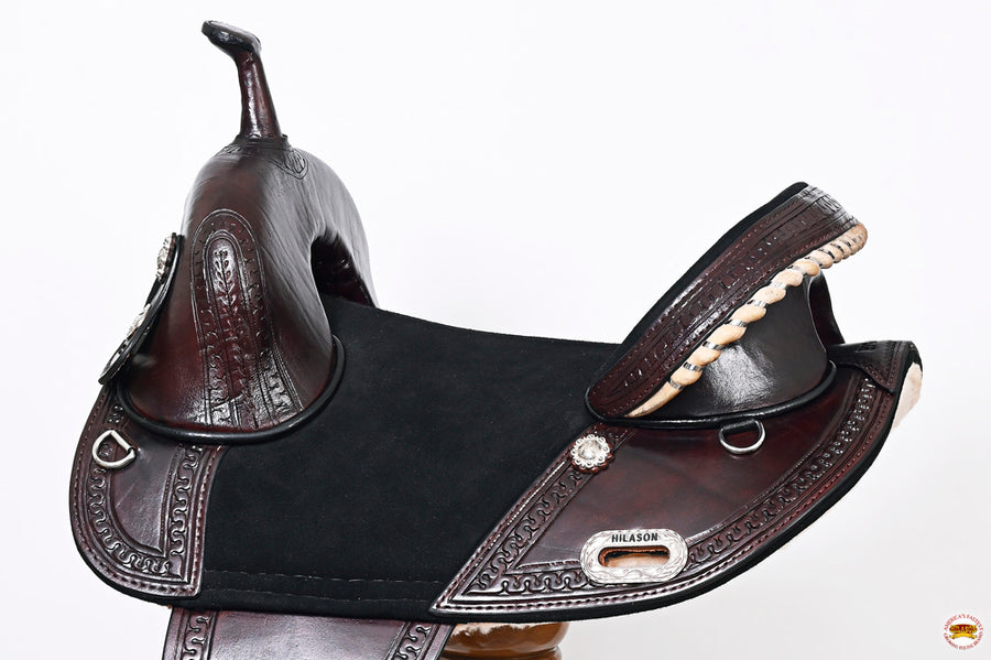 HILASON Western Horse Saddle Treeless Trail Genuine American Leather | for Horses