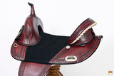 Western Horse Saddle Hilason Treeless Trail Genuine American Leather