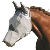 Horse Cashel Comfort Crusader Fly Mask W/ Ears Long Nose Grey