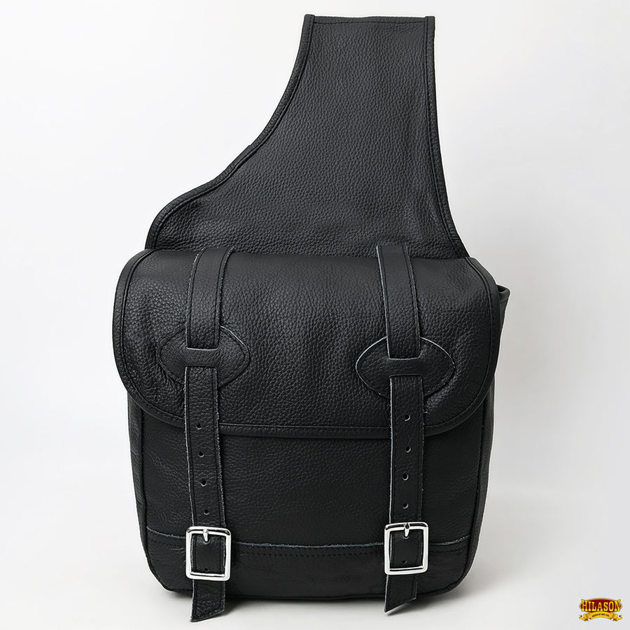 HILASON Soft Leather Horse Saddle Bag Tan | Equestrian Western Adjustable Closure