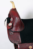 Hilason Western Horse Treeless Trail Barrel American Leather Saddle