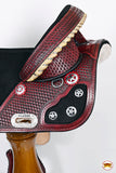 Hilason Western Horse Treeless Trail Barrel American Leather Saddle