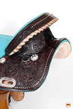 Hilason Western Horse Treeless Trail Barrel American Leather Saddle