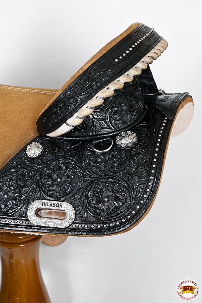 HILASON Western Horse Saddle Treeless Trail Barrel American Leather | for Horses