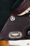 Western Horse Saddle Hilason Treeless Trail Barrel American Leather